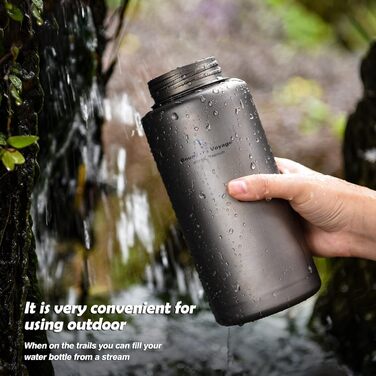 Безмежна подорож Одношарова титанова пляшка для води Пляшка для води Sport 1000 мл Титанова герметична спортивна пляшка Титанова ї