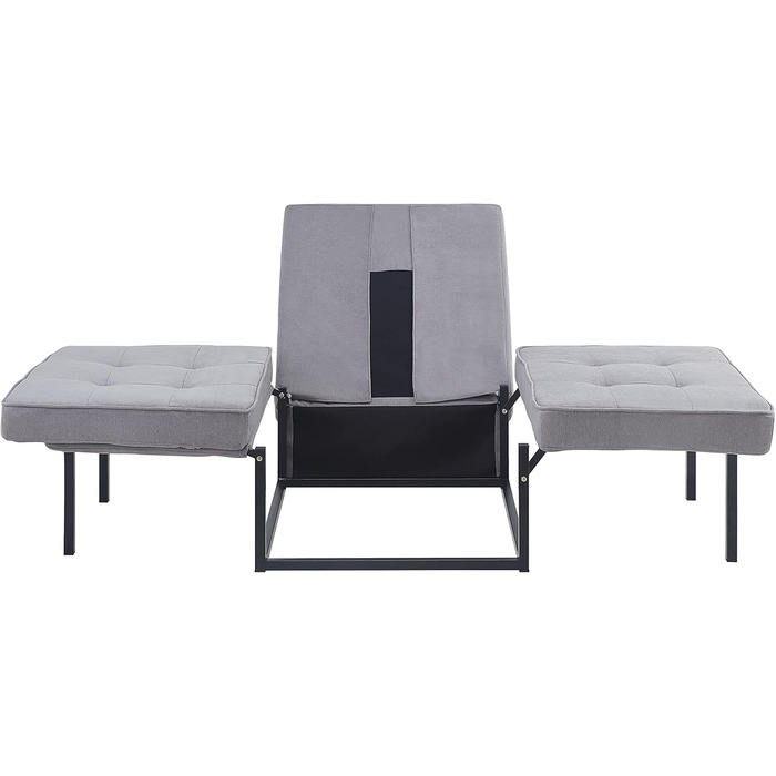 Крісло, шезлонг, табурет Atlantic Home Collection Finn, поліестер, сірий, ШхГхВ 80 см x 72 см x 43 см Сірий 80 см