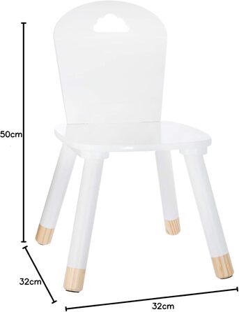 Дитячий стільчик Atmosphera Kids з м&39якої деревини, білий