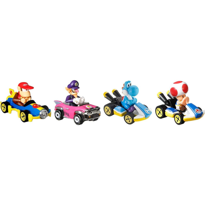 Автомобіль Mario Kart (4 шт.), набір з 4 популярними фігурками, включаючи 1 ексклюзивну модель, іграшка для дітей віком від 3 років, 98 -