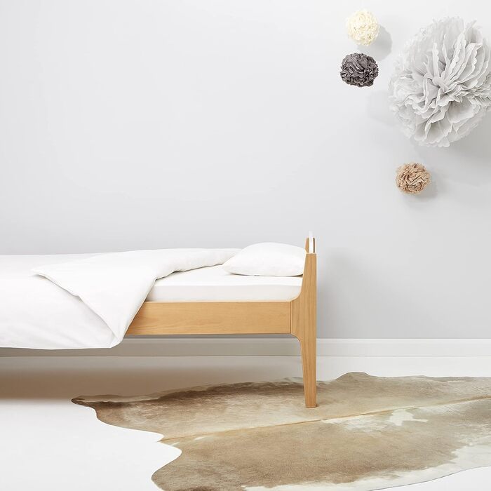 Дитяча подушка Little Green Sheep 40x60 см, дитяча подушка з органічної вовни для малюків - м'яко сформована для всебічного комфор