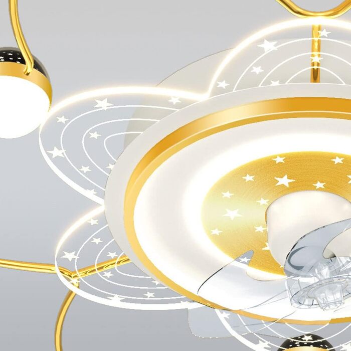 Вт світлодіодний стельовий світильник з регулюванням яскравості, стельовий вентилятор зі світлодіодним освітленням, регульована шв