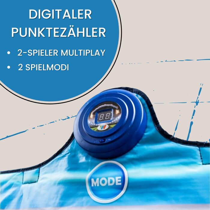 Електронні ворота та футбольний килимок з лічильником рахунків для двох гравців Футбольна гра для приміщень та саду Подарунок від футбольних воріт для хлопчиків та дітей вкл. м&39яч та насос