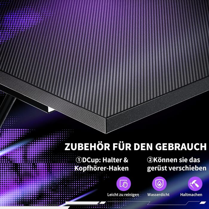 Геймерський стіл Yansee L-подібної форми, кутовий стіл для геймерів, великий комп&39ютерний стіл, 130x130 см, чорний