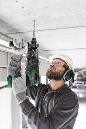 Перфоратор HiKOKI DH28PEC (900 Вт, SDS-Plus, 4 Дж, електронне регулювання глибини свердління, система RFC, м'яка рукоятка, система захисту від вібрації, комплект аксесуарів, у транспортному кейсі)