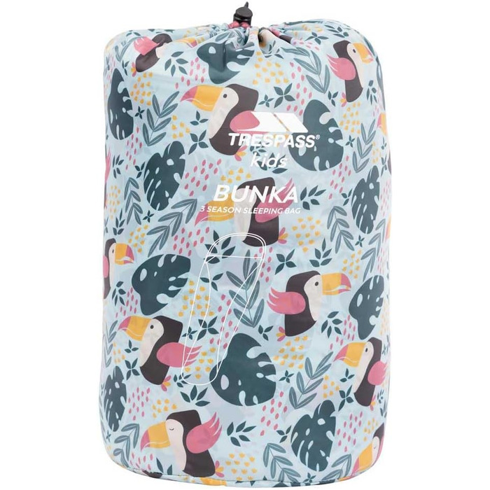 Спальні мішки Trespass Bunka, принт тропічних птахів, один розмір