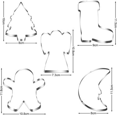 Набір формочок для різдвяного печива 5 шт Cadimus