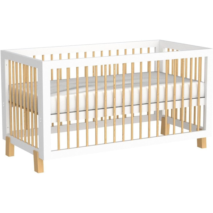 Дитяче ліжечко/бічне ліжко Love For Sleep 140x70 см із захисним бар&39єром, трансформоване, біла сосна Дитяче ліжко Alex, дерев&39яне дитяче ліжко - Дитяче ліжко, трансформоване ліжечко, дитяче ліжко біла/сонячна сосна