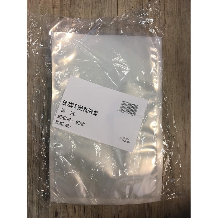 Гладких вакуумних пакетів Герметичні бічні пакети Мішки для заморожування 200 x 300 мм, 1000