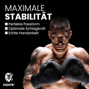 Стартовий набір для боксу FIGHTR Комплект боксерських рукавичок, бинтів та капи для боксу, ММА, муай-тай та кікбоксингу Розміри 8-16 унцій, включаючи сумку для перенесення 10 унцій