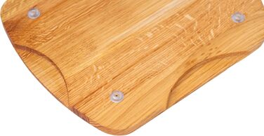 Розсувна дошка MB Manufaktura Barel для Thermomix TM6 TM5 Дошка для Thermomix виготовлена з деревини дуба без зусиль переміщення без пошкодження ваг - стійка підставка за рахунок гасіння вібрації Преміум - Дуб