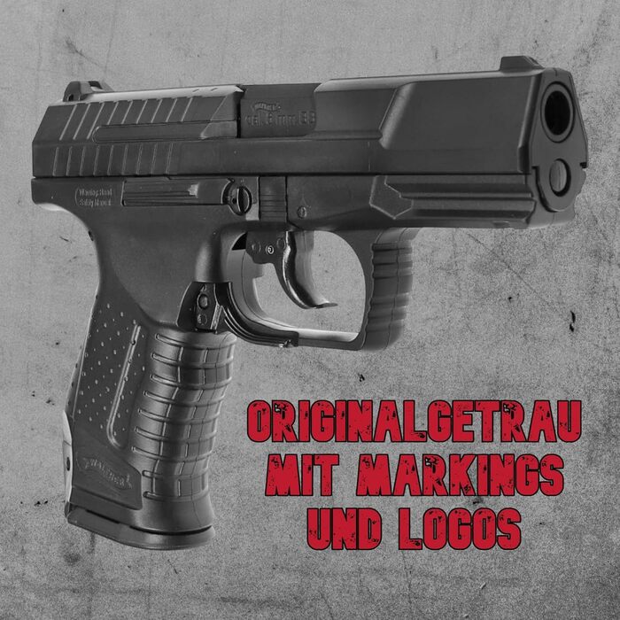 Страйкбольний пістолет Walther P99 Spring – 0.5 Дж, 6 мм, пружинний, повний набір з 2 магазинами та 600 біокульками 0.20 г