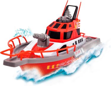 Човен на дистанційному керуванні з радіоуправлінням, пожежна команда, функція розбризкування води, 3 канали, 27 МГц, USB зарядка,