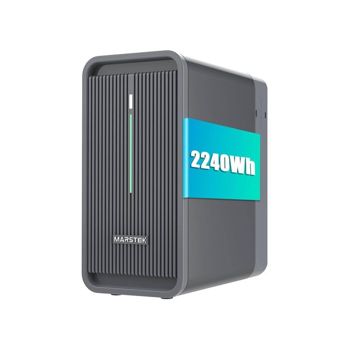 Оновлена електростанція з балконом та накопичувачем B2500, 0 ПДВ, акумулятор Marstek 2240 Втгод LiFePO4, 6000 циклів зарядки, максимальна вхідна потужність 1600 Вт для фотоелектричних систем та вихідна потужність 800 Вт, можливість розширення до 8960 Втго