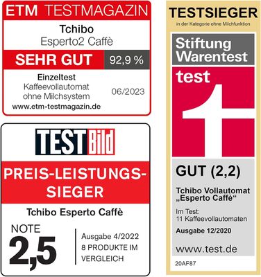 Автоматична кавоварка Tchibo Esperto Caff для Caff Crema та Espresso, антрацит Anthracite Esperto Caff