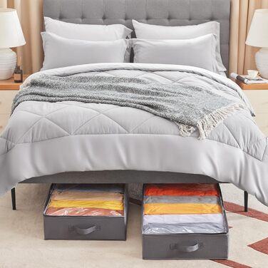 Секційний ящик для зберігання під ліжком з кришкою, комод під ліжком складаний під ліжком для зберігання одягу мішок для зберіганн