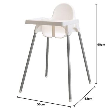 Стільчик для годування IKEA Antilop з підносом, білий