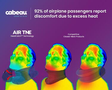 Надувна подушка для шиї Cabeau Air TNE Evolution, легка, надувний сердечник, індивідуальна посадка, регульована застібка, з компактним футляром для комфорту в дорозі, королівсько-синій