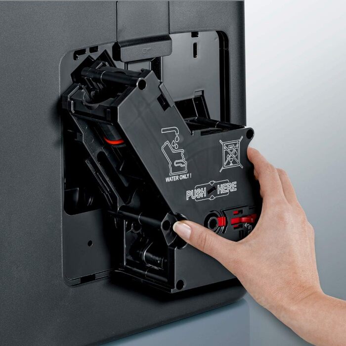 Повністю автоматична кавоварка Siemens EQ.6 plus s700 TE657M03DE, для багатьох кавових делікатесів, насадка для спінювання молока, керамічна кавомолка, функція подвійної чашки, захист від вапняного нальоту, автоматичне очищення парою, 1500 Вт, нержавіюча 