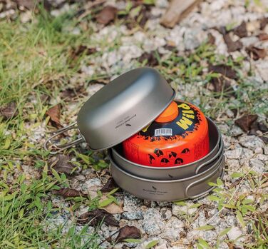 Набір з 3 титанових чаш для кемпінгу та пікніка Boundless Voyage Outdoor Ultralight, титанова каструля