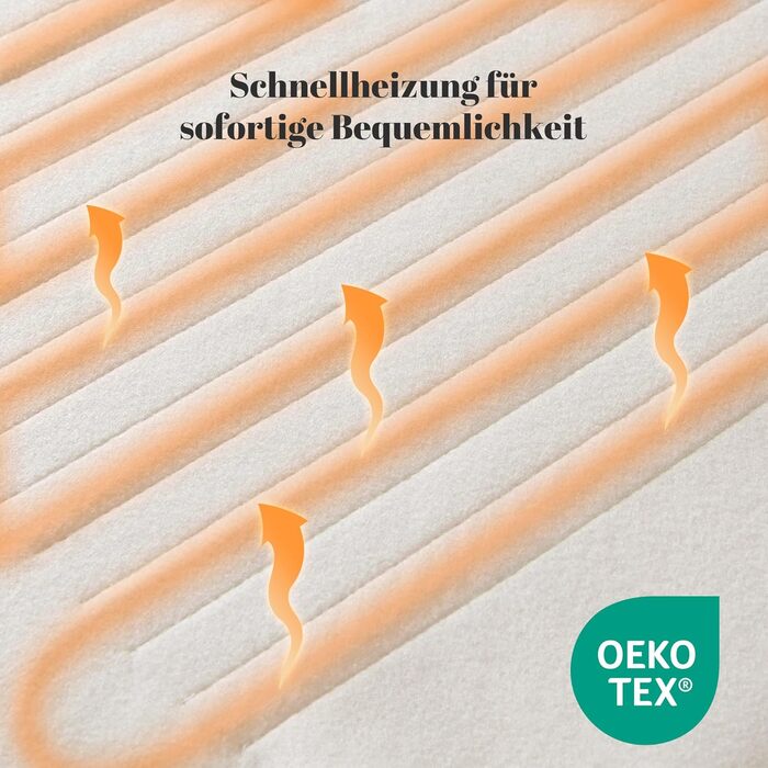 Електрична ковдра Sonive з автоматичним вимкненням, 150x80 см, ковдра з підігрівом та 3 режимами нагріву, можна прати в пральній машині, швидко нагрівається, біла