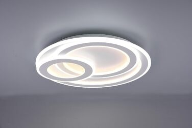 Стеля LED-світильник Trio Leuchten Mita 629210331, матовий білий метал, акрил, 74 Вт, з пультом, димером та зміною кольорів, діаметр 51 см