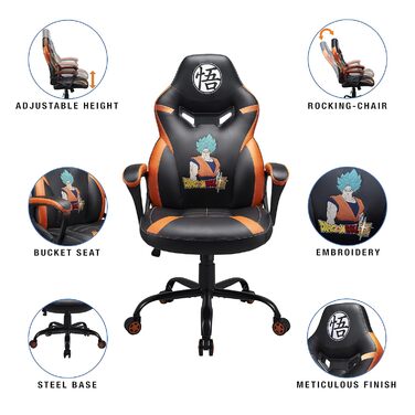 Ігрове крісло - Офісне крісло для юних геймерів - Офіційна ліцензія Dragon Ball Super Black, M, SA5573-D4