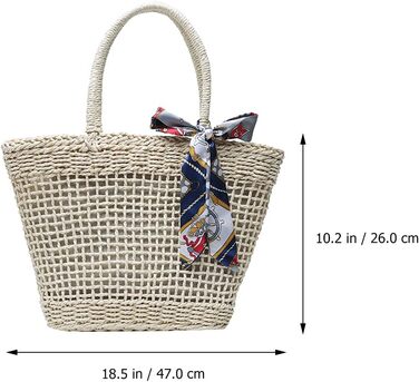 Модна плетена сумочка, ткана сумка, багатофункціональна сумка, дорожня сумка для жінок Бежевий, 1 шт.