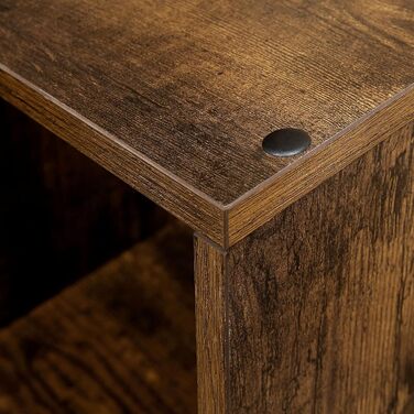 Книжкова полиця VASAGLE, полиця для сходів, перегородка, меблі для зберігання, 6 полиць, для офісу, вітальні, спальні, рустикальний коричневий LBC63BX