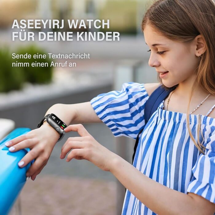 Розумний годинник 4G для дітей, чоловіків та жінок з Nano-SIM-карткою, телефоном, 1,92-дюймовим HD-дисплеєм, пульсометром, спортивними режимами, іграми, будильником, водонепроникністю IP68, крокоміром, фітнес-трекером для дітей 5-16 років, чорний