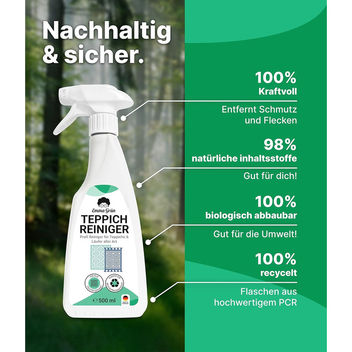 Мл ДЛЯ ВСІХ КИЛИМІВ - Засіб для чищення килимів Піна для килимів - Засіб для виведення плям проти запаху - Засіб для чищення килим