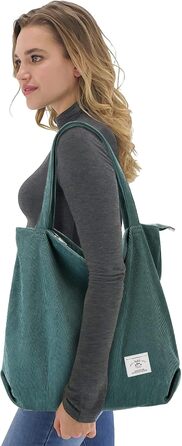 Шнурова сумка KALIDI жіноча сумка через плече на блискавці, велика сумка для покупок, сумка-сумка через плече для робочого офісу,