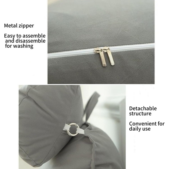 Подушка для читання зі знімним підголівником та бічною кишенею - подушка для крісла-ліжка з підлокітниками для підтримки попереку/шиї, ергономічна подушка для сидіння в ліжку, дивані, офісі (754050 см) (зелена)