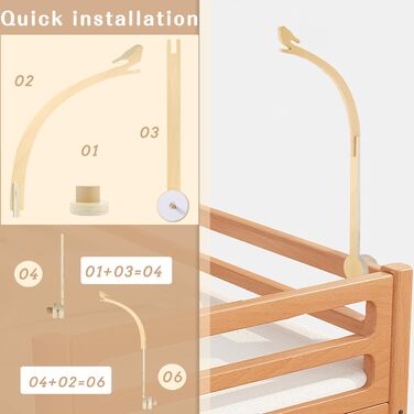 Дерев'яний тримач для мобіля TUZHE з дизайном «Пташка»