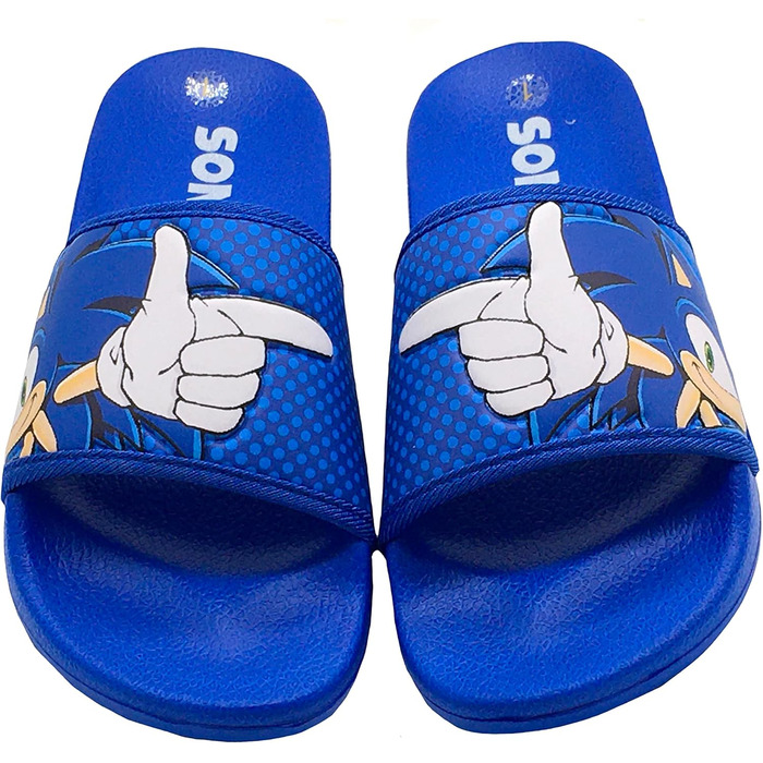 Їжак Сонік, шльопанці для хлопчиків або дівчаток, сині, розмір 28-37 EU 33 EU, сині
