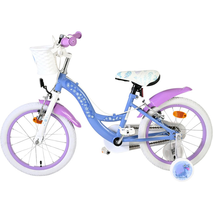 Дитячий велосипед Volare Frozen II, синій, 16 дюймів Вік 4-6 років 2 ручні гальма, додаткові колеса, світловідбивачі Регульована висота Кошик для керма Подарунок для дівчаток