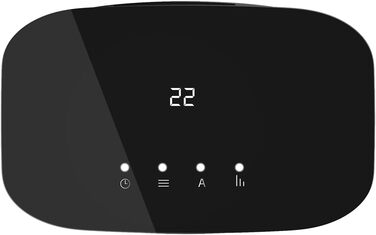 Енергоощадний обігрівач Cecotec ReadyWarm 2070 Max Force Smart, 2000 Вт, 2 рівні потужності, 3 режими, LED-дисплей, пульт ДК, регульований термостат, система безпеки, чорний