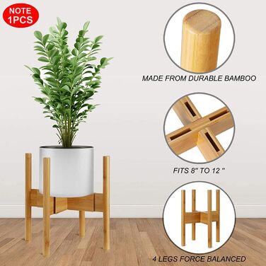 Підставка для рослин, регульована підставка для квіткових горщиків, дерев&39яна підставка для квіткових горщиків, підставка для горщиків для використання в приміщенні та на вулиці, для горщиків діаметром до 21,5-31,5 см, 1 упаковка (горщик не входить до к