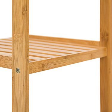 Полиця для ванної кімнати бамбукова з 3 полицями ВхД 79 х 33 х 33 см Шикарна стояча полиця з натурального дерева Бамбукова полиця