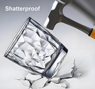 Виглядають як скло 300 мл набір з 6 пластикових стаканів для пиття, можна мити в посудомийній машині, без вмісту BPA, не б'ються,