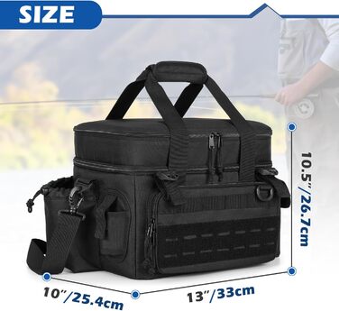 Рибальська сумка DSLEAF для снастівних ящиків 3500/3600 (лише сумка), м&39яка сумка для снастей з водонепроникним дном та ремінцями для тримання вудок для морської або прісноводної риболовлі