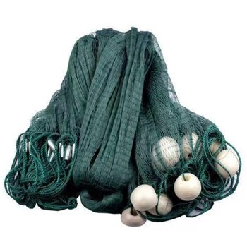 Рибальська сітка 2 x 5 м / 2 x 10 м / 2 x 15 м Рибальська сітка з грузилом та поплавковим неводом для річок, озер та мілководних морів