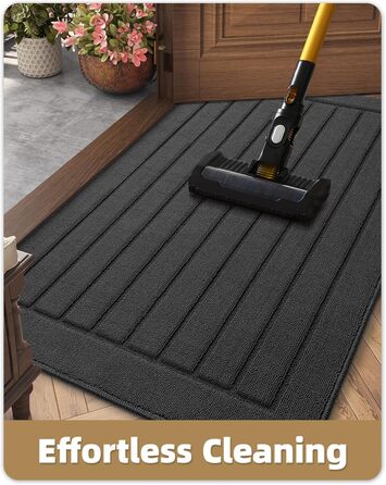 Килимок COLOR&GEOMETRY Dirt Trapper для приміщень 92x152 см Килимок для входу, можна прати в пральній машині, нековзний та абсорбуючий килимок для прихожої, килимок для вхідної зони, коридору та вхідних дверей, сірий, 92 x 152 см (прямокутний)