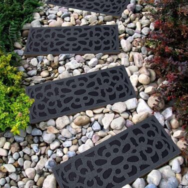 Вузький килимок для дверей Nicoman Barrier, екологічний, стійкий до подряпин та абсорбуючий, сірий (водонепроникний) - 75x25 см (30&39&39x10&39&39), 25 x 75 см (прямокутний) чорний