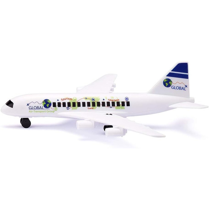 Набір для аеропорту, Метал/Пластик, Білий, Включає авіалайнер, кейтерінговий автомобіль, причіп з пасажирськими сходами, тягач для аеропорту, багажний причіп та 5-метрову стрічку для злітно-посадкової смуги, 6312