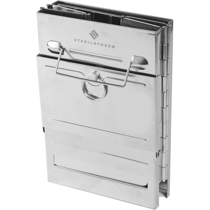 Вугільний гриль з нержавіючої сталі, складаний для кемпінгу та використання на свіжому повітрі портативний гриль, кемпінговий гриль, вуличний гриль кемпінговий гриль дуже стабільний та компактний, 21 см x 14 см x 14 см