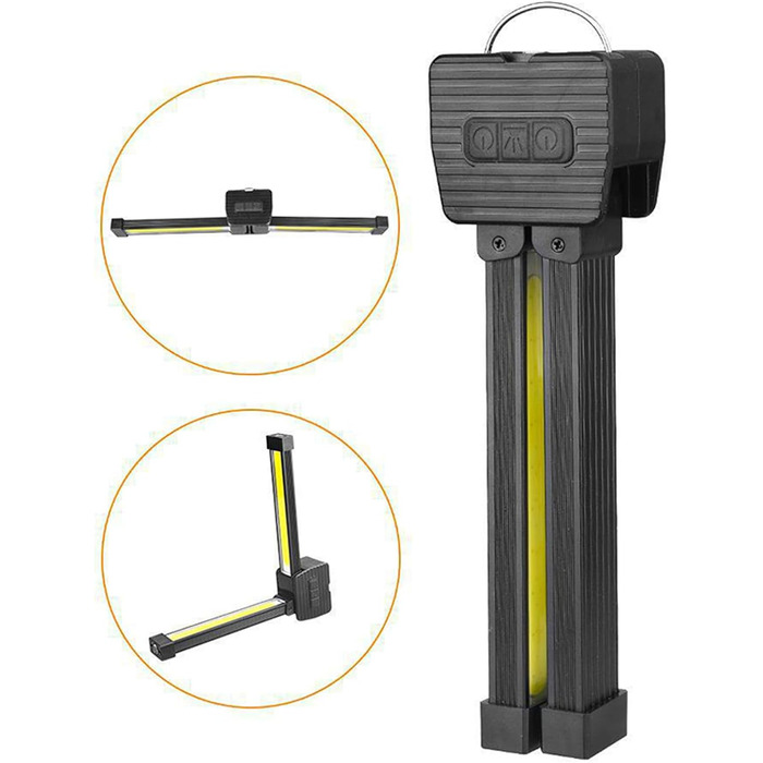 Фітнес-лампа для позування акумуляторна робоча лампа, портативний магнітний світлодіодний ліхтарик, з регульованою яскравістю, водонепроникний, з гачком, складний ліхтарик для сценічних виступів, фітнесу, фотографії