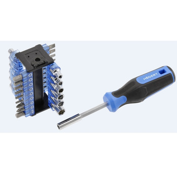 Набір викруток та біт, 34 пр. HOEGERT SL/PH/PZ/TORX/HEX (HT1S100)