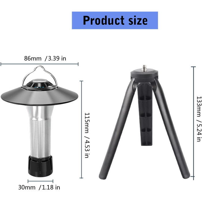 Портативний ліхтар для кемпінгу на відкритому повітрі, акумуляторний, водонепроникний, аварійне освітлення для зовнішнього декору, багатофункціональне аварійне освітлення на відкритому повітрі