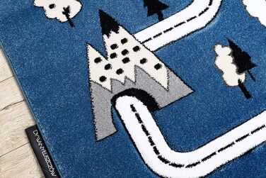 Дитячий килимок Petit для дитячої кімнати, ігрові килимки, дитяча кімната, міські вулиці синій 280x370 см